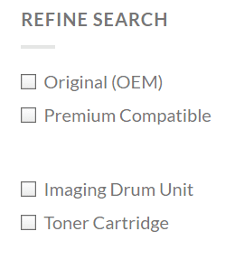 Refine Search Ink and Toner